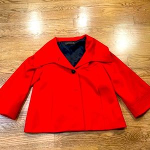 EUC adorable Zara wool swing coat in bright red. Size large